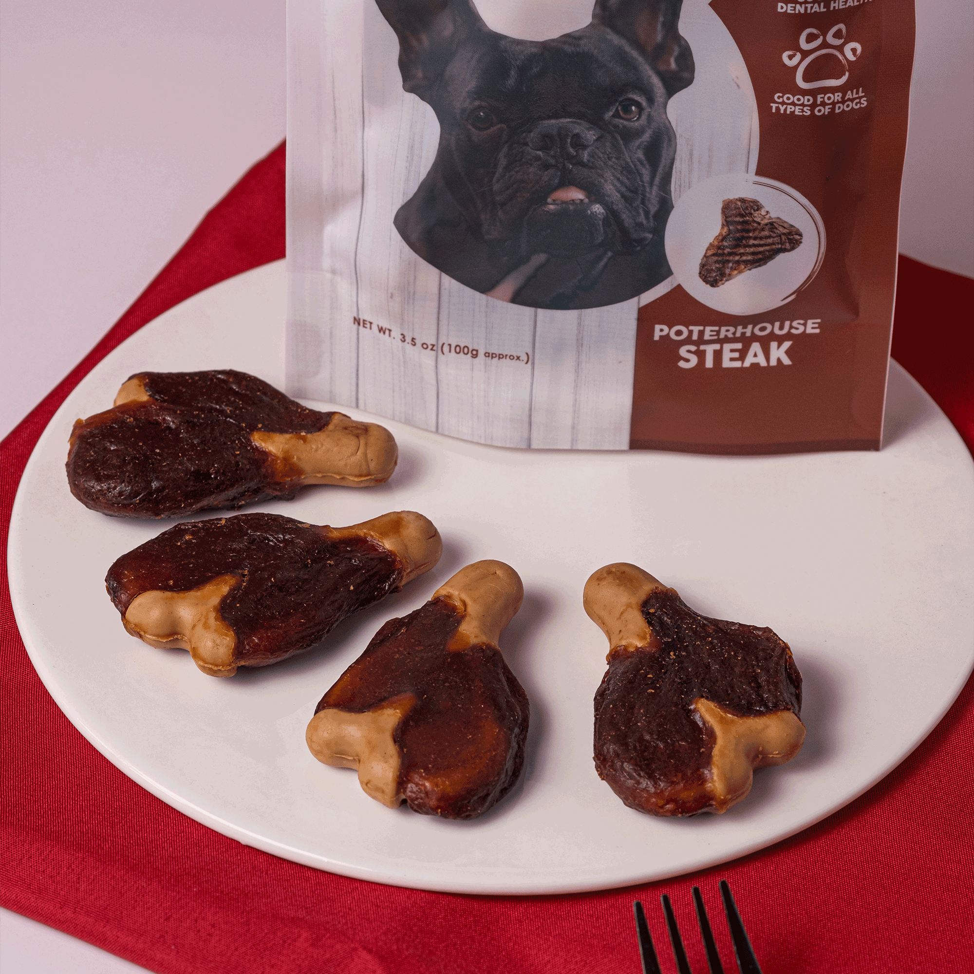 Woofgang Prime Dry-Aged Porterhouse Steak Dental Dog Treats