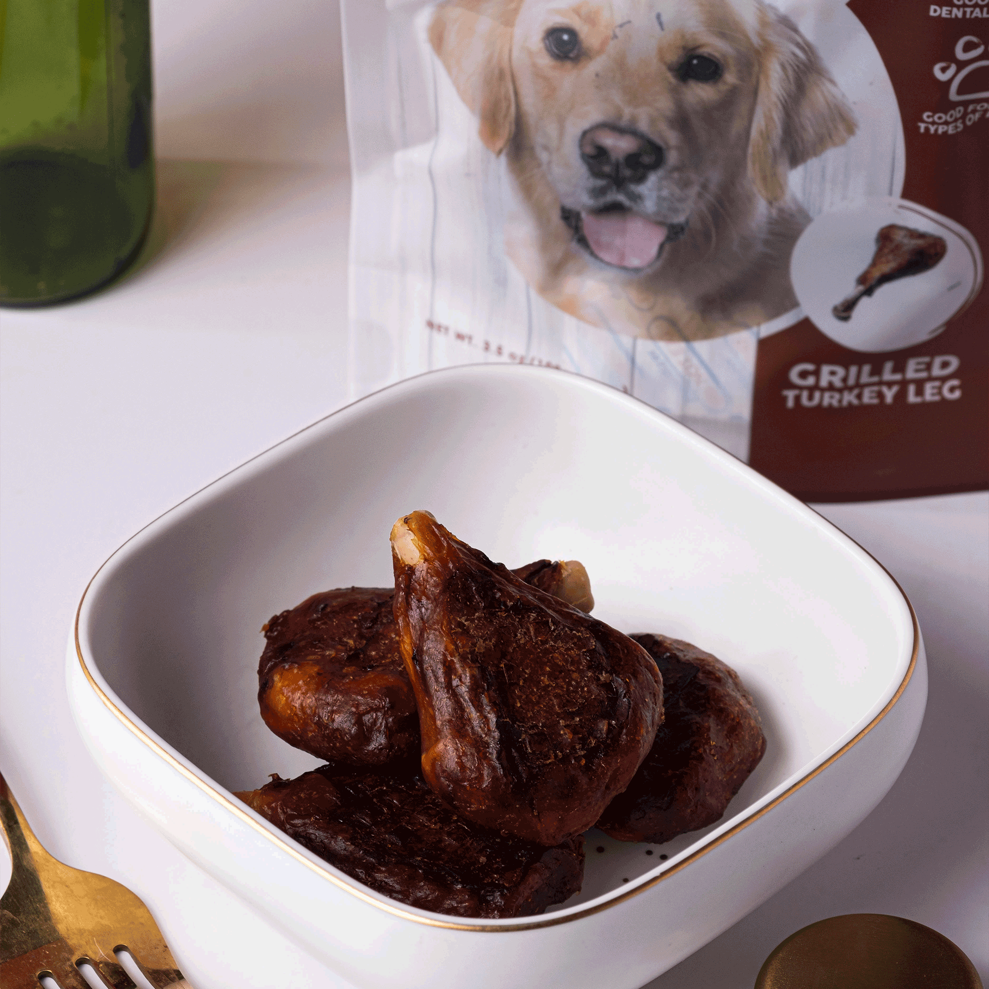 Woofgang Jamaican Grilled Turkey Leg Dental Dog Treats